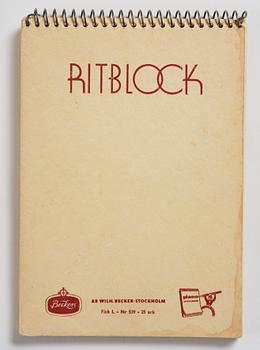 Lotte Laserstein, 1 sketchbook with approximately 14 drawings, of which 1 is signed.