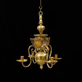 A Lars Holmström Baroque style chandalier, Arvika, early 20th Century.