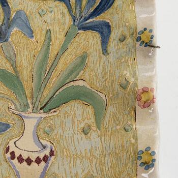 Birger Kaipiainen, väggrelief, stengods, signerad Kaipiainen 1945 Arabia.