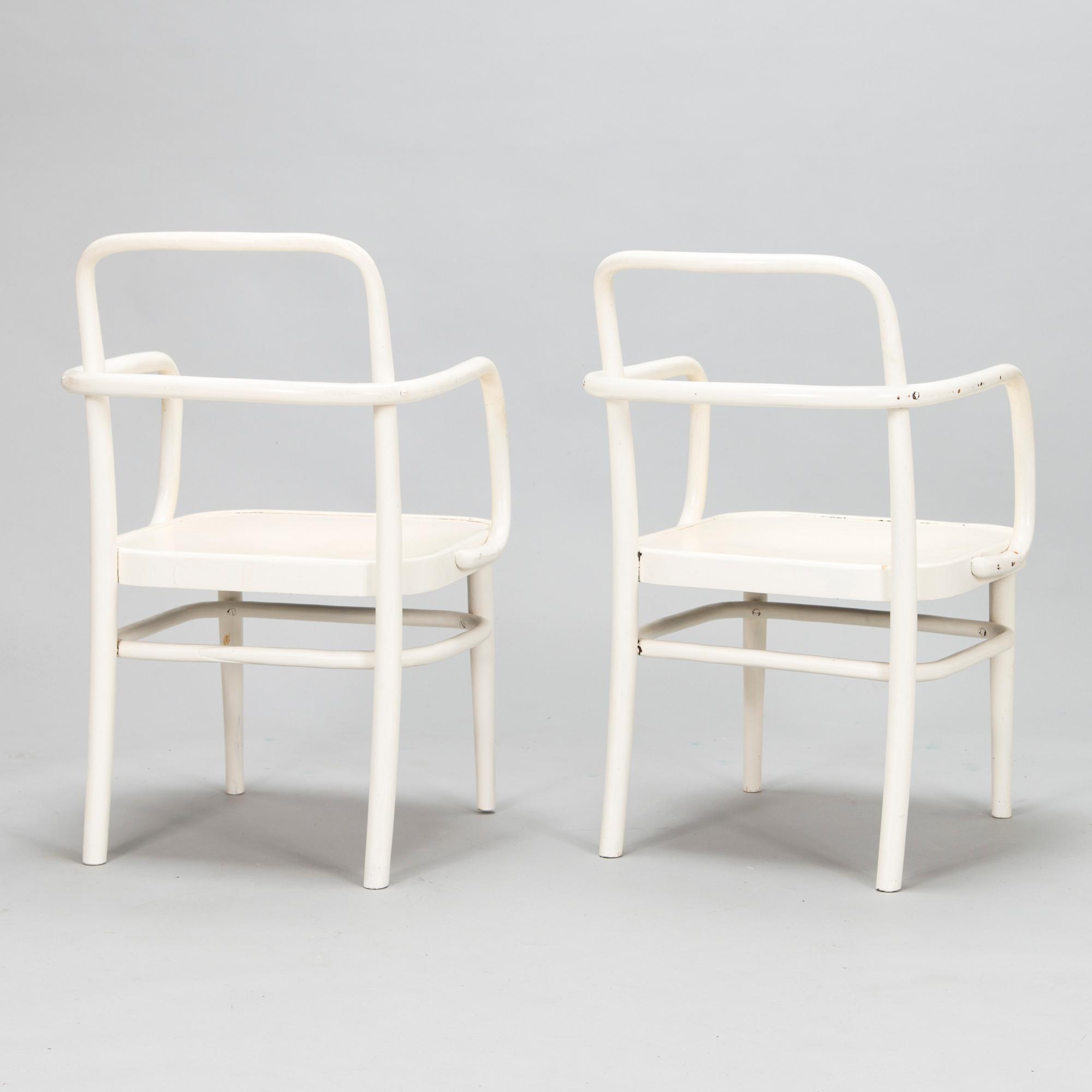Josef Hoffmann, karmstolar, ett par, Thonet, 1900-talets första hälft.