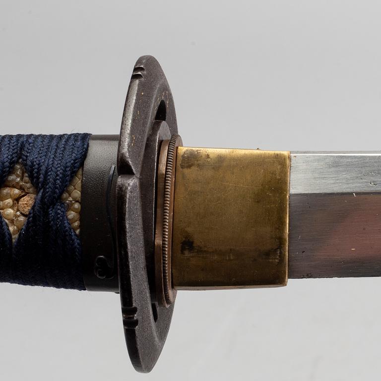 A Japanese Wakizashi late 19th century, signed.