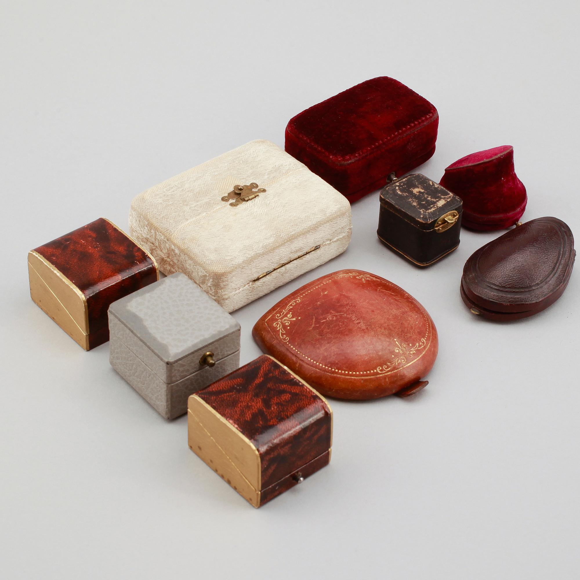 SMYCKESASKAR, 9 st, 1800-/1900-tal.