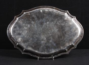 BRICKA, silver. Svenska importstämplar.