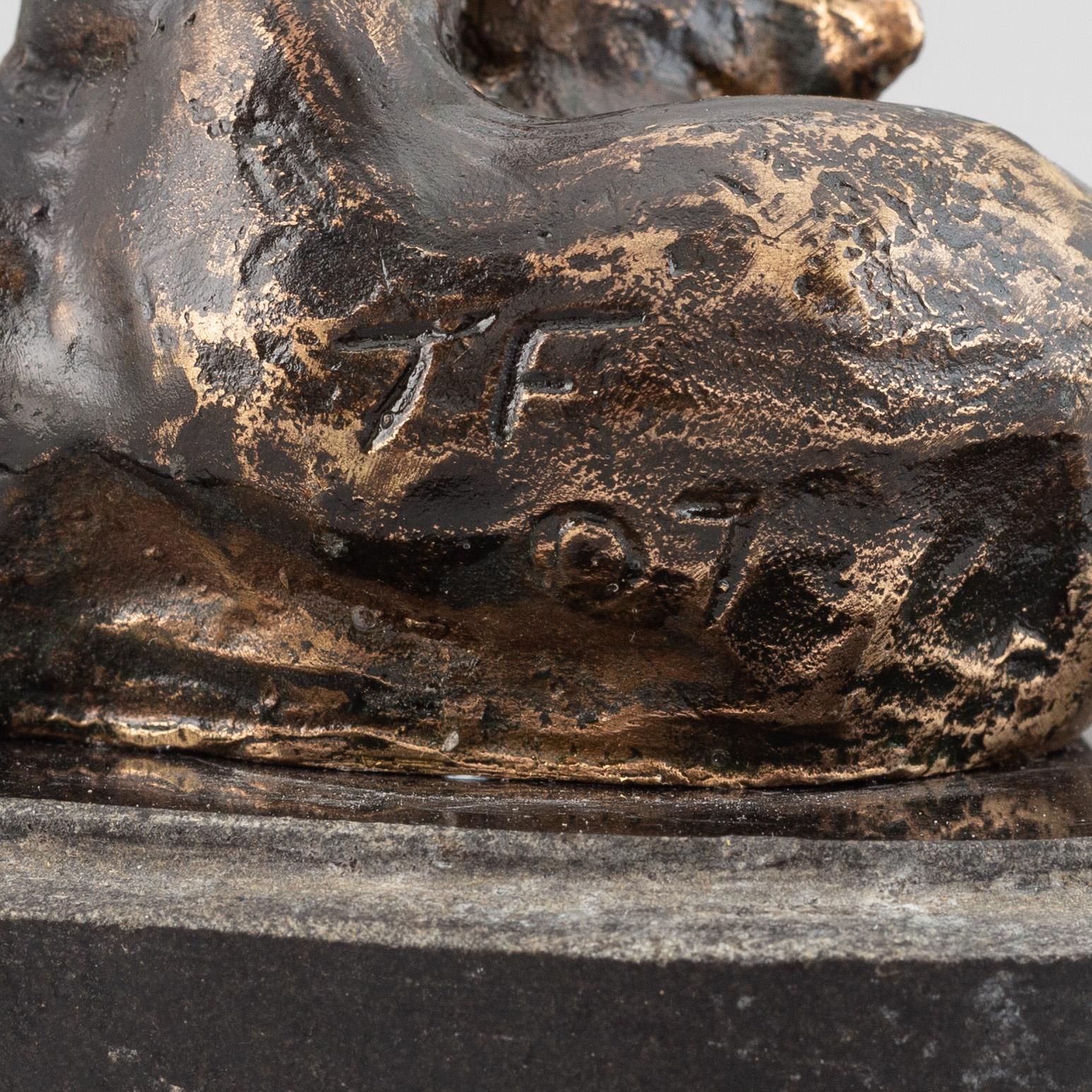 Torbjörn Forsberg, skulptur. Brons. Sign. med initialer och dat -07.