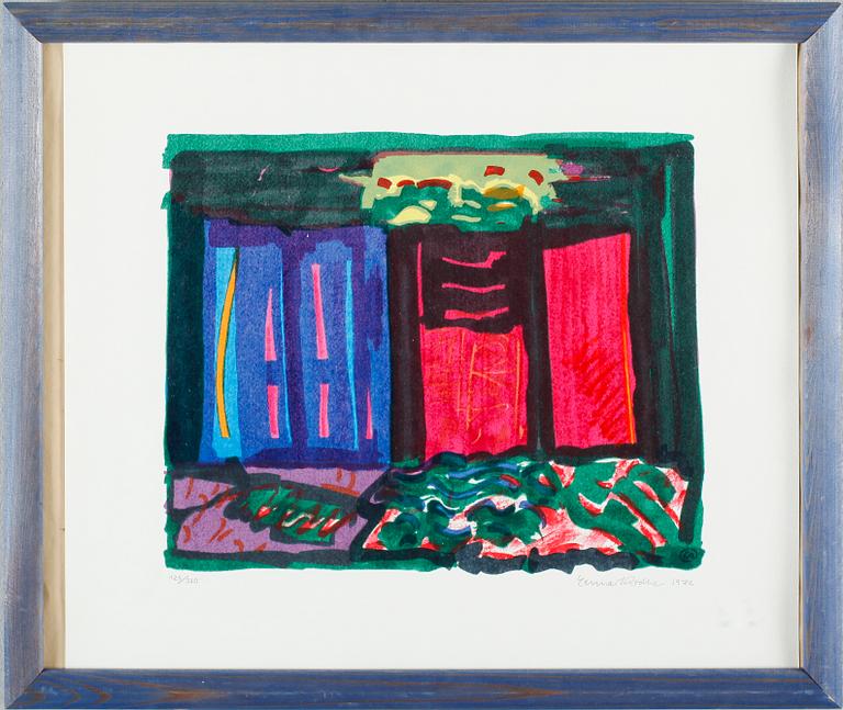 LENNART RODHE, färglitografi, signerad och daterad 1972, numrerad 124/320.