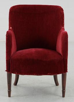 A Carl Malmsten armchair, Stockholms City Consert Hall, ca 1926.