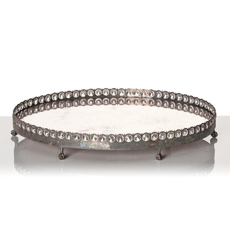 Spegelplatå, av Carl Henrik Brolin (1765-1832, burskap i Stockholm 1801), Sengustaviansk.