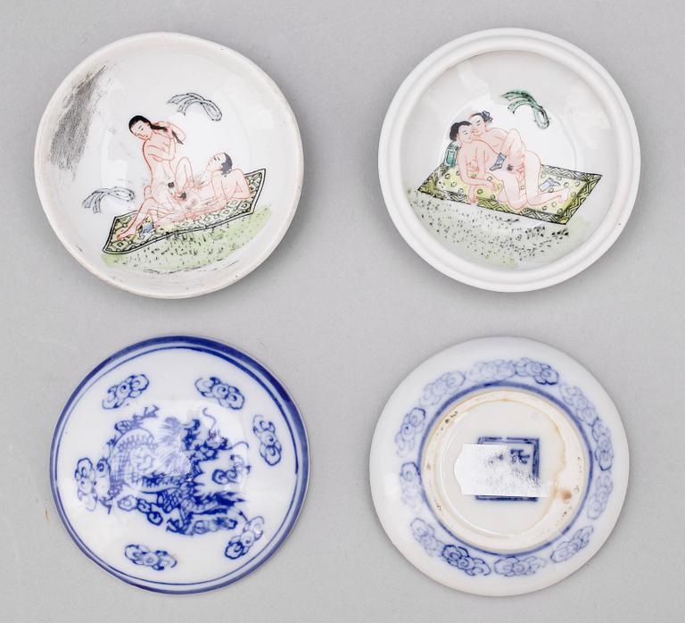 PARTI PORSLIN, 7 delar, bl a Ming, Kina.