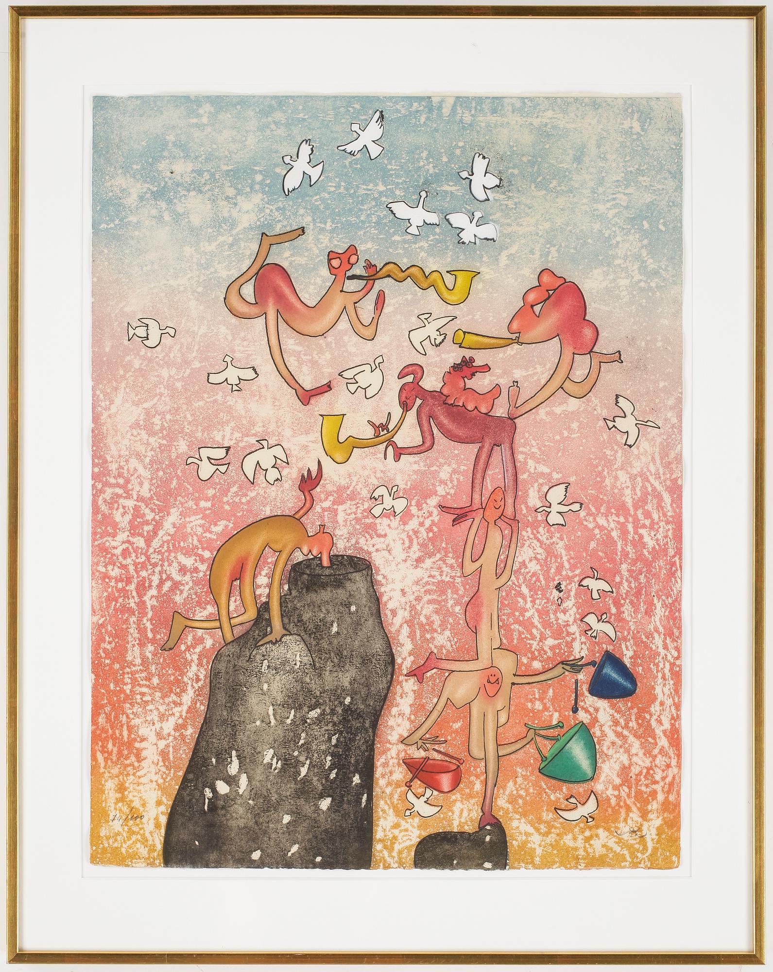 ROBERTO MATTA, etsning med akvatint, 1975, signerad och numrerad 74/100.