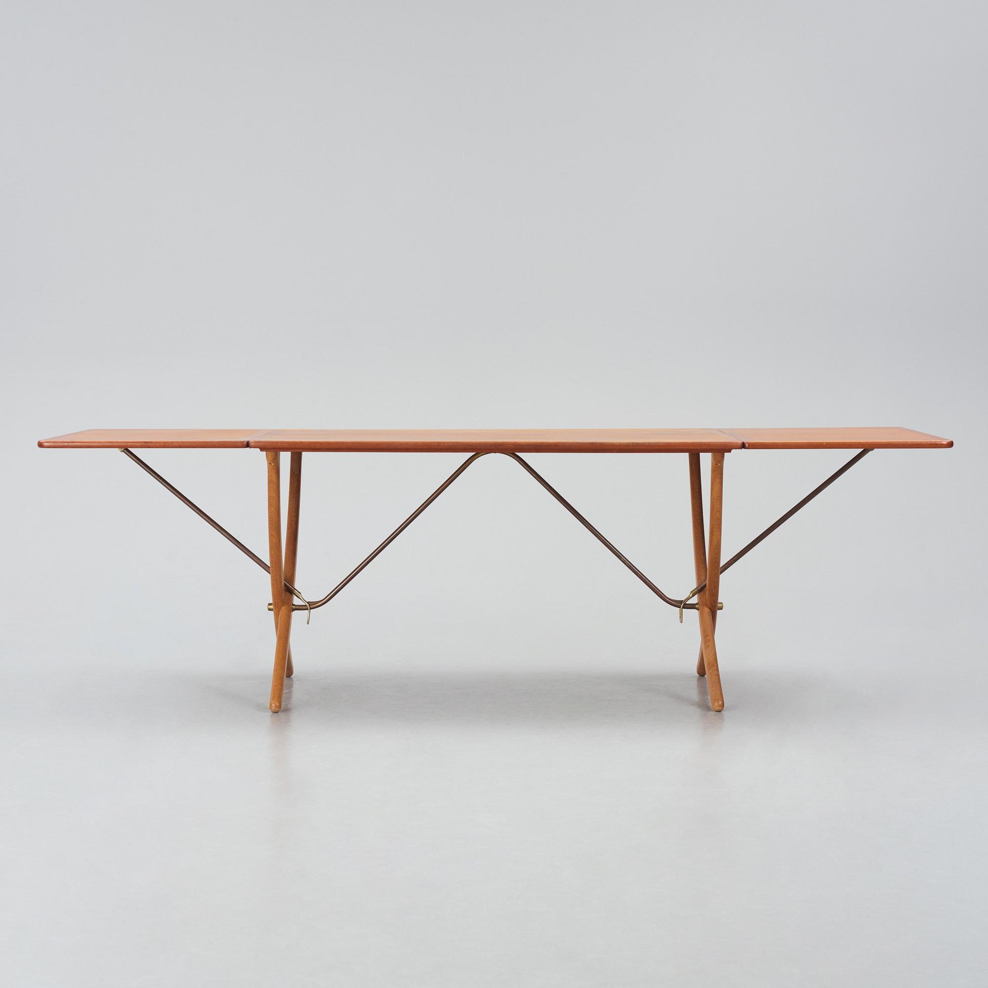 Hans J. Wegner, bord med klaffar "AT-304", teak och ek, Andreas Tuck, Danmark 1950-60-tal.