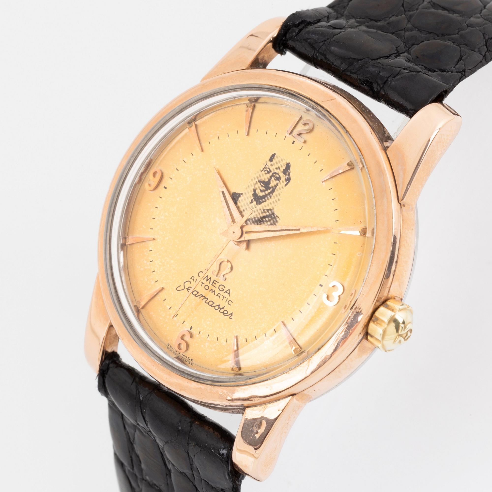 Omega, Seamaster, "King Ibn Saud", wristwatch, 34 mm.