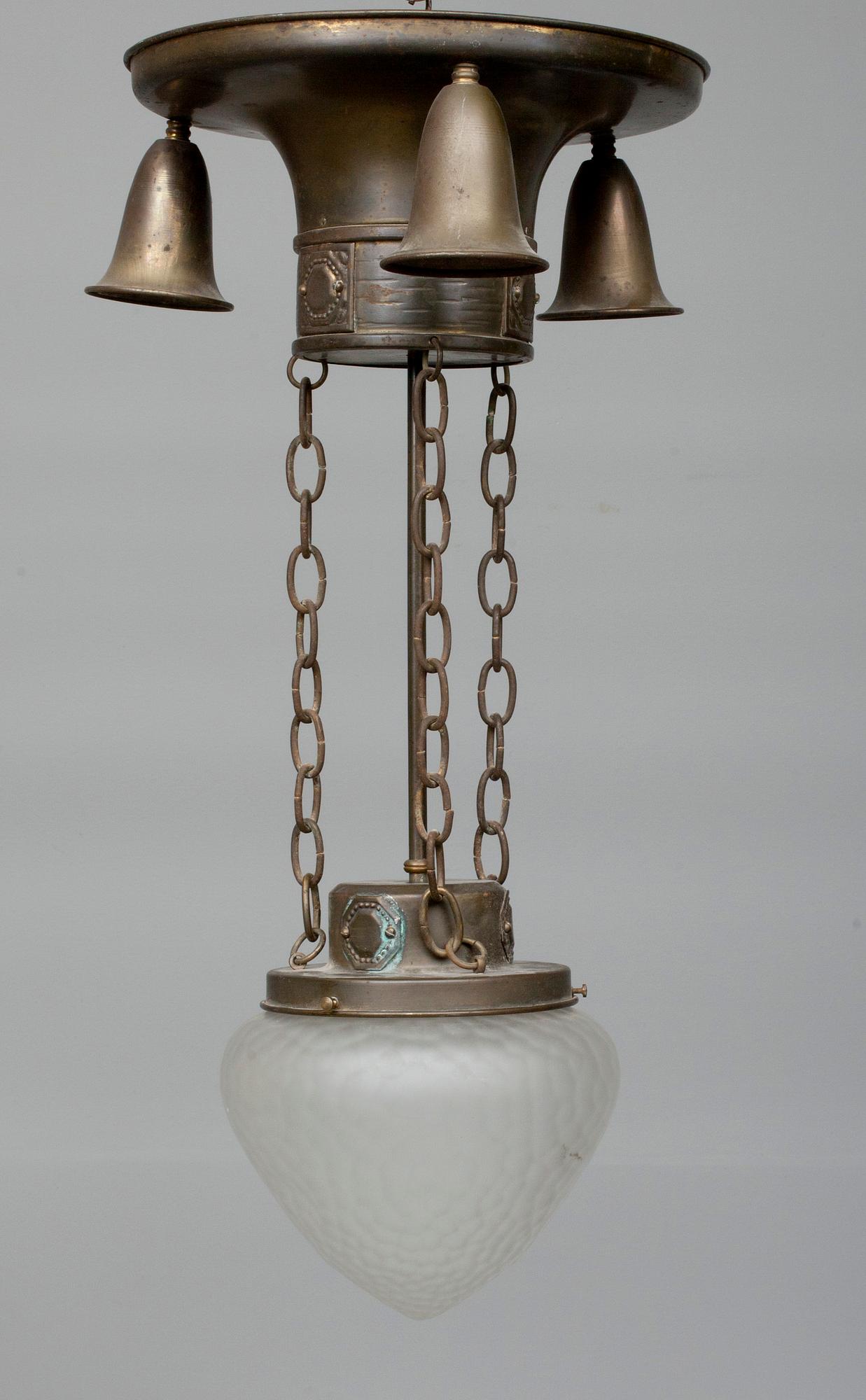 TAKLAMPA, jugend, 1900-talets början. Höjd ca 69 cm.