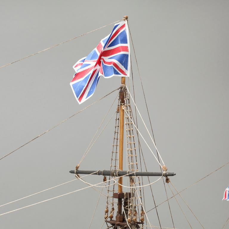 A 20th century miniature ship.