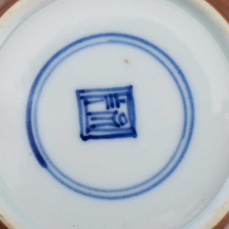 SKÅLAR MED FAT, 2 st, porslin, Kina, 1900-/2000-tal.