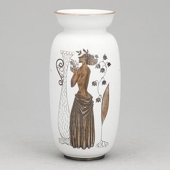 VAS, stengods, "Grazia", Stig Lindberg, Gustavsberg, omkring 1900-talets mitt.