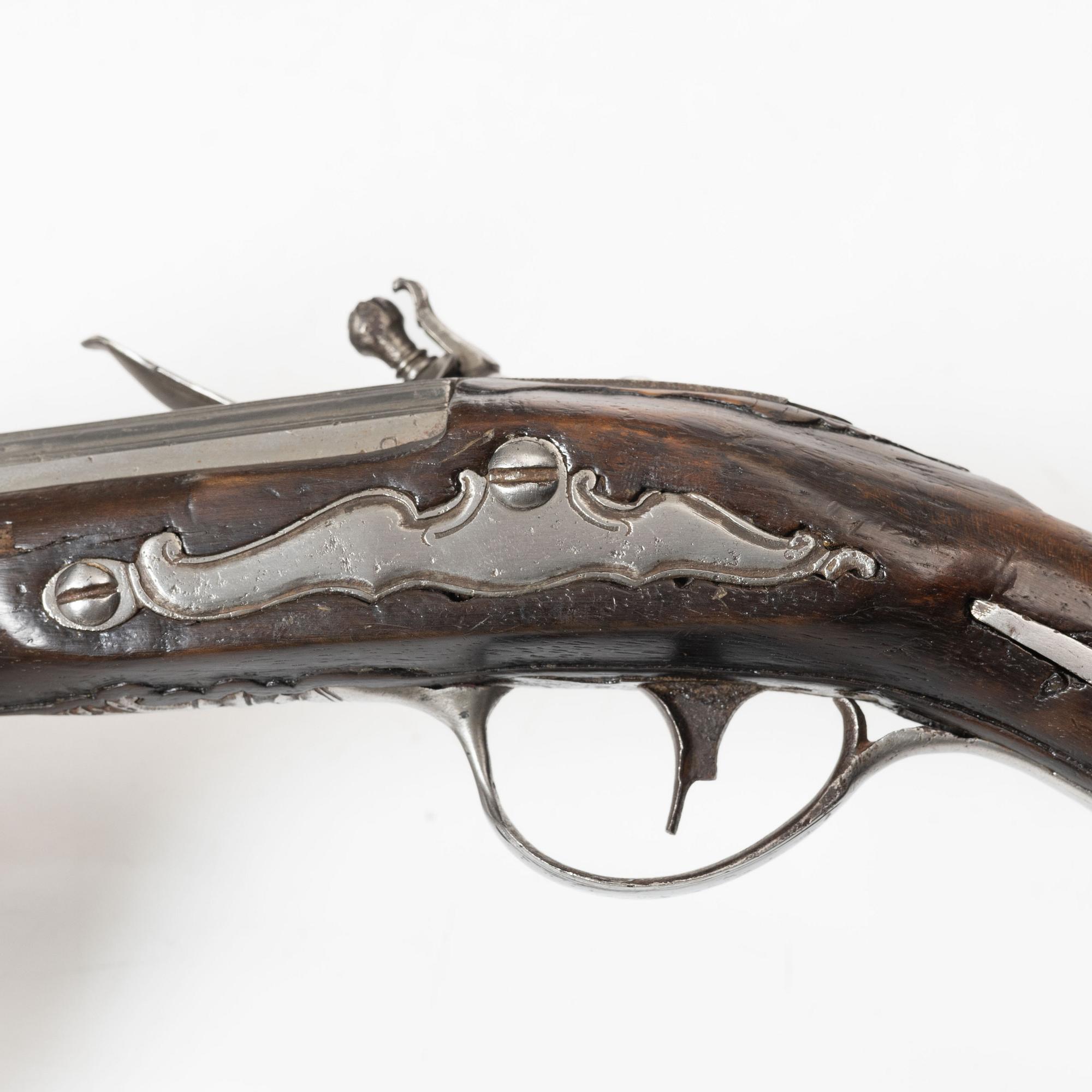 Flintlock pistol, attributed to Angelo Bini, Italy, late 18th century.