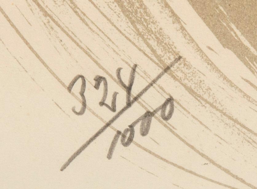 Marc Chagall, efter färglitografisk affisch numrerad 324/1000.