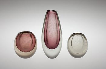 Gunnel Nyman, A SET OF THREE VASES.