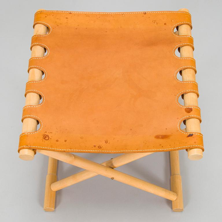 Maija Heikinheimo, A 1960s/70s century wooden stool 'Camping chair A'. Norrmark handicraft.