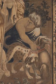 Painted wallpaper, Europe, circa 1900. 440 x 320 cm.