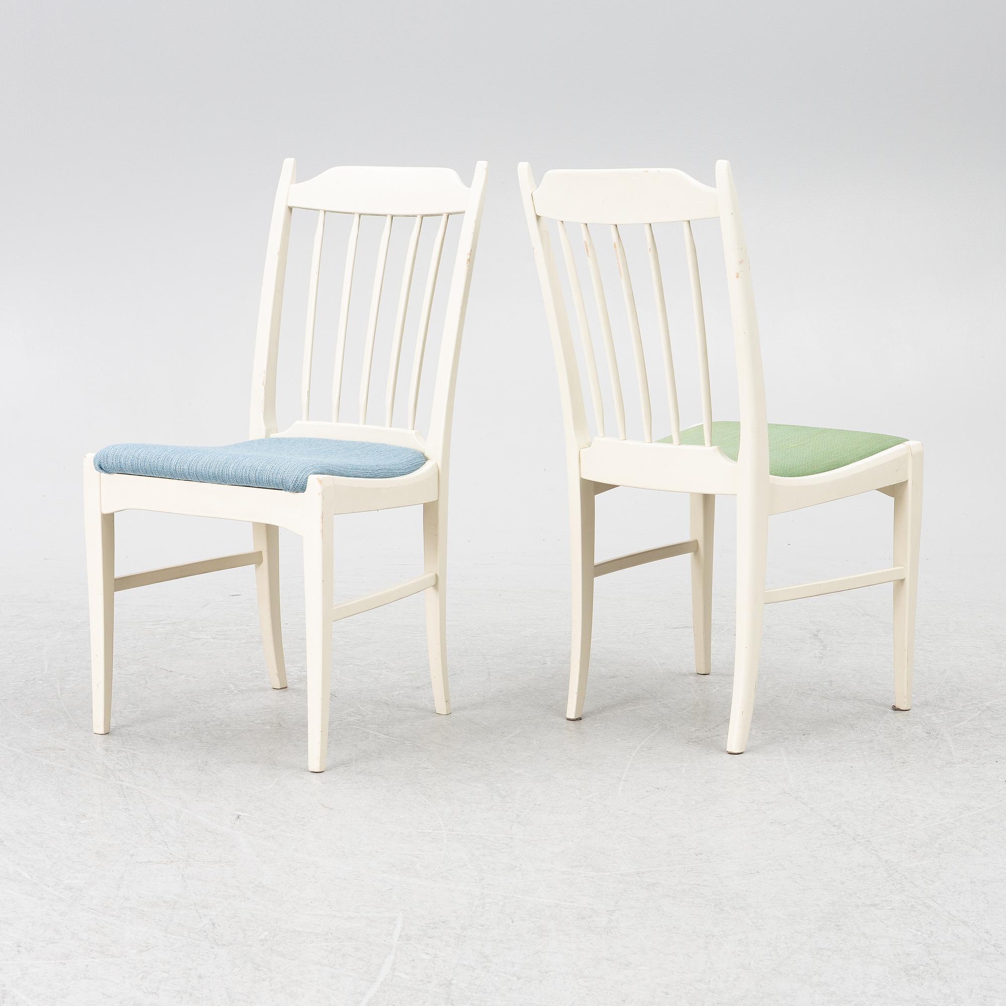 Carl Malmsten, matbord, "Herrgården" samt sex stolar "Nya Guldheden", Bodafors samt Åfors Möbelfabrik.