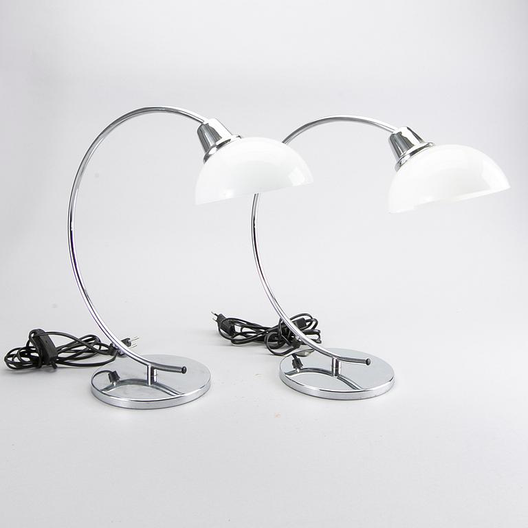 A PAIR OF TABLE LAMPS, later half of the 20th century.