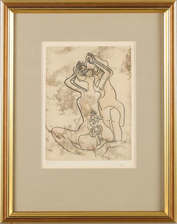 ROBERTO MATTA, 2 st, färgetsningar, signerade, numrerade 69/85.