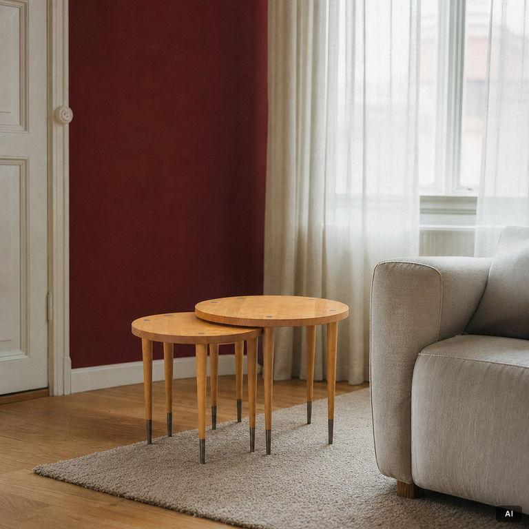 Coffee tables, 2 pieces, Trä Tina, late 20th century.
