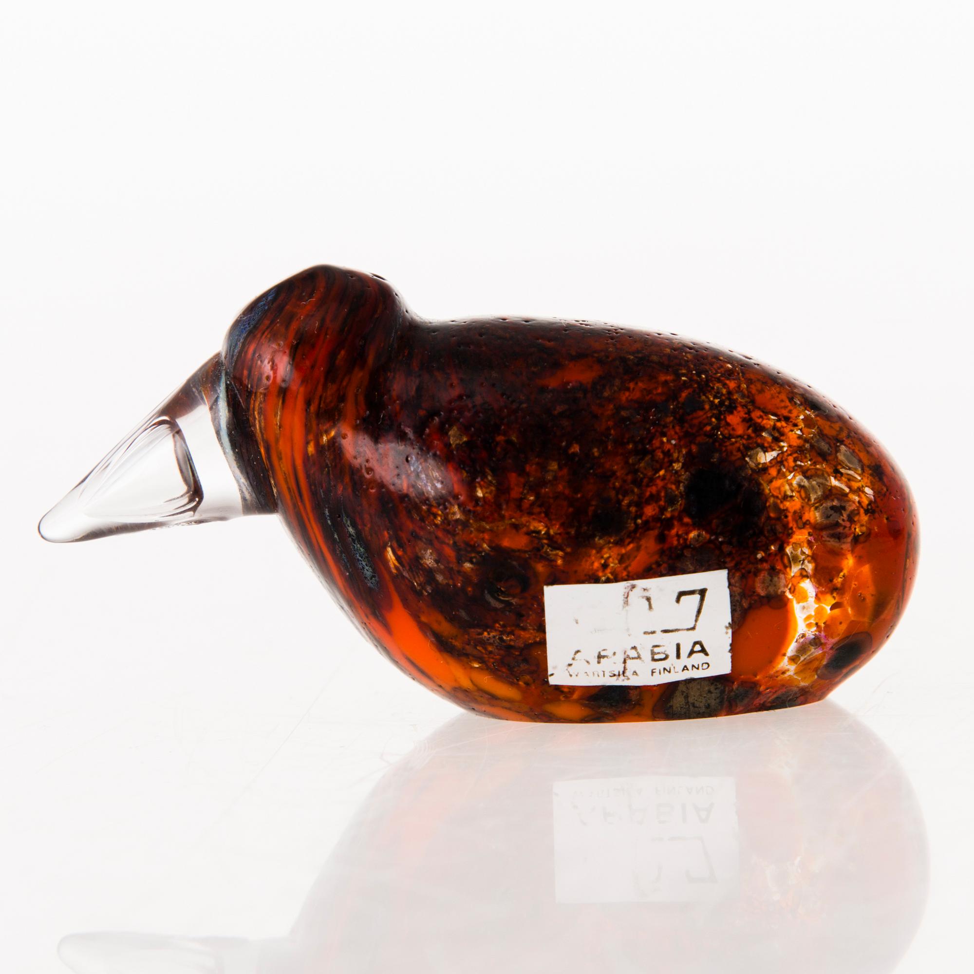 KAJ FRANCK, a figurine signed Kaj Franck, Nuutajärvi Notsjö. 1970s.