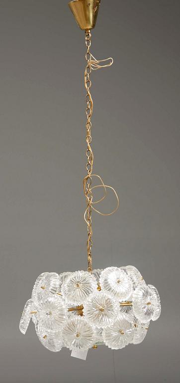 TAKLAMPA, Eriksmålaglas, 1900-tal. H 22, diam 40.
