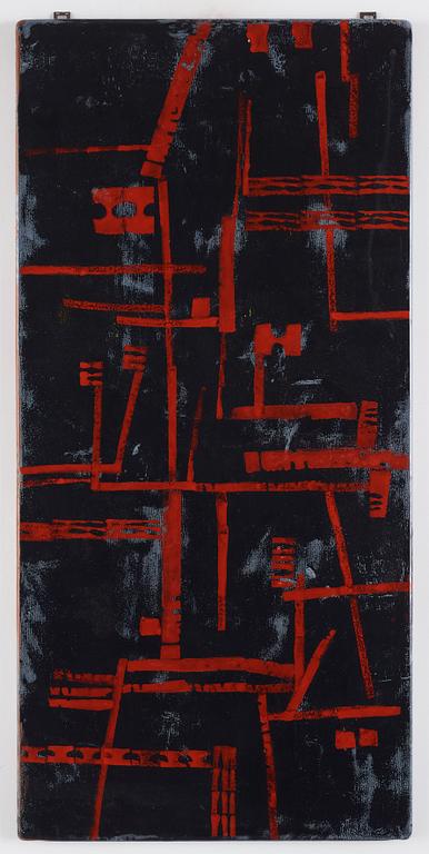 Bengt Berglund, troligen. Emaljtavla, 1960/70-tal.