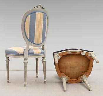 STOLAR, 4 st, gustaviansk stil, 1900-talets andra hälft.