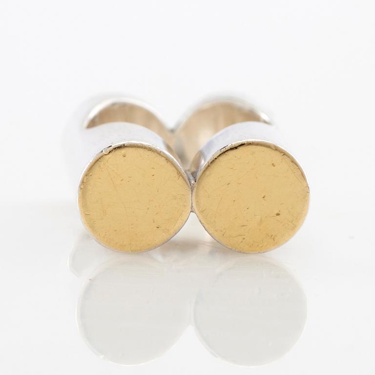 Sigurd Persson, maker's mark Lars Munkhammar, Ring of silver with gold plating, Stockholm 1994.