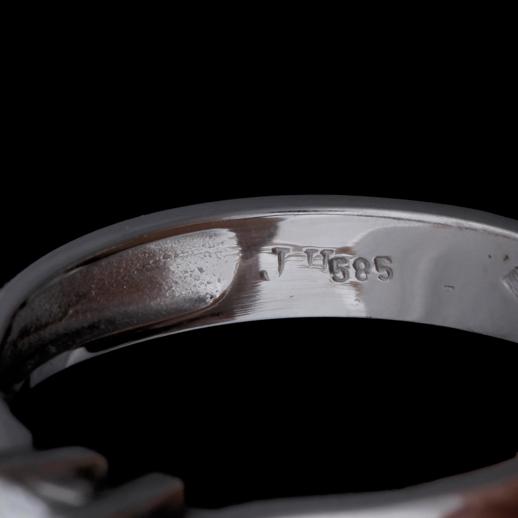 RING, enstensring, 14k vitguld med briljantslipad diamant ca0,92ct. Tot vikt 3,2g.
