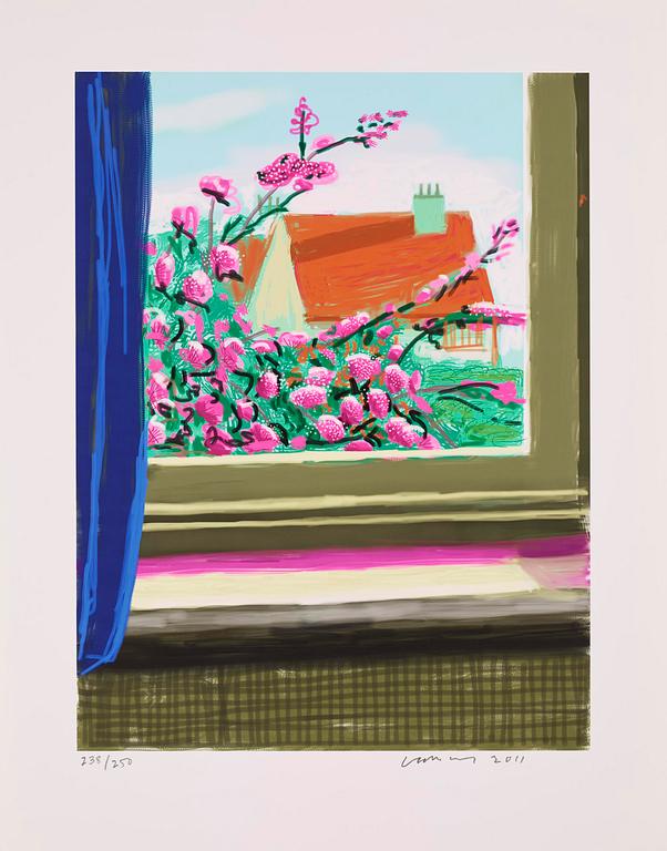 David Hockney, "My Window: No. 778, 17th April 2011".