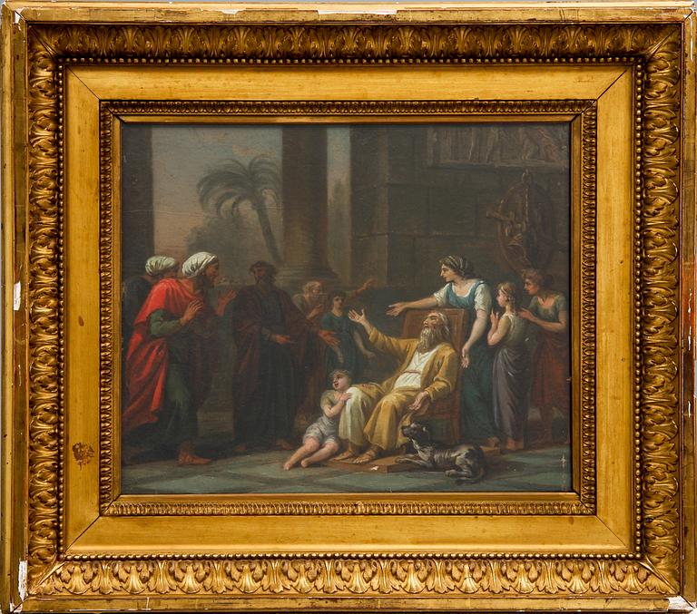 OKÄND KONSTNÄR, olja på pannå. Fransk skola, 17/1800-tal.