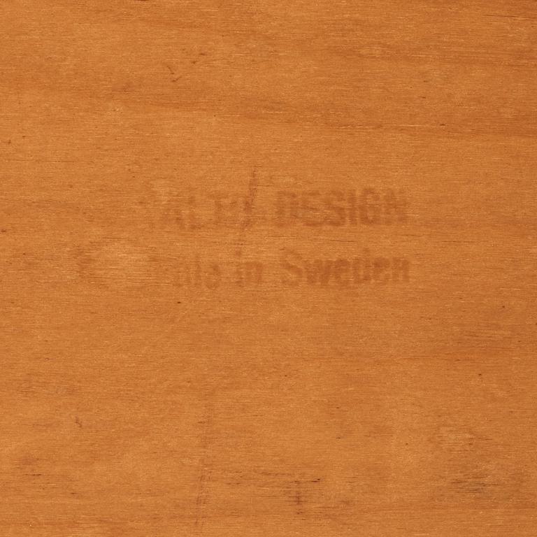 Alvar Aalto, a burled birch 'model 75' side table, Aalto Design, Hedemora, Sweden 1946-56.