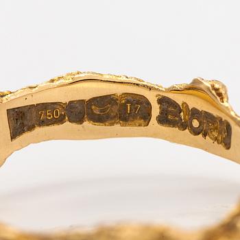 Björn Weckström, Ring "Diamantdamm", 18K guld och diamant ca 0.02 ct. Lapponia 1972.