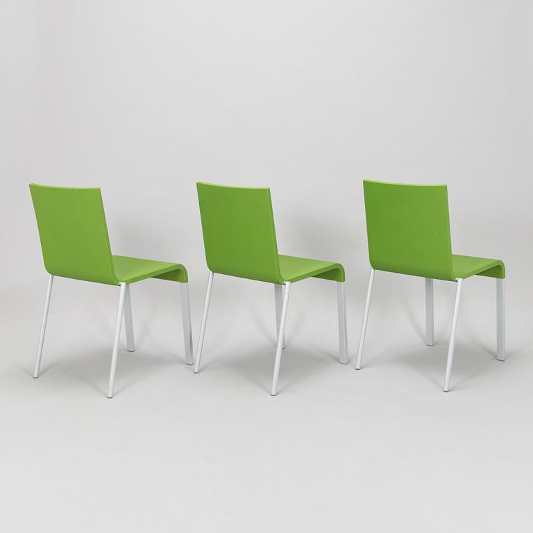 Maarten Van Severen, A set of three Vitra ".03" chairs.