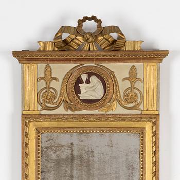 A late Gustavian mirror, late 18th Century.