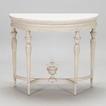 A late Gustavian style console table from around 1900.