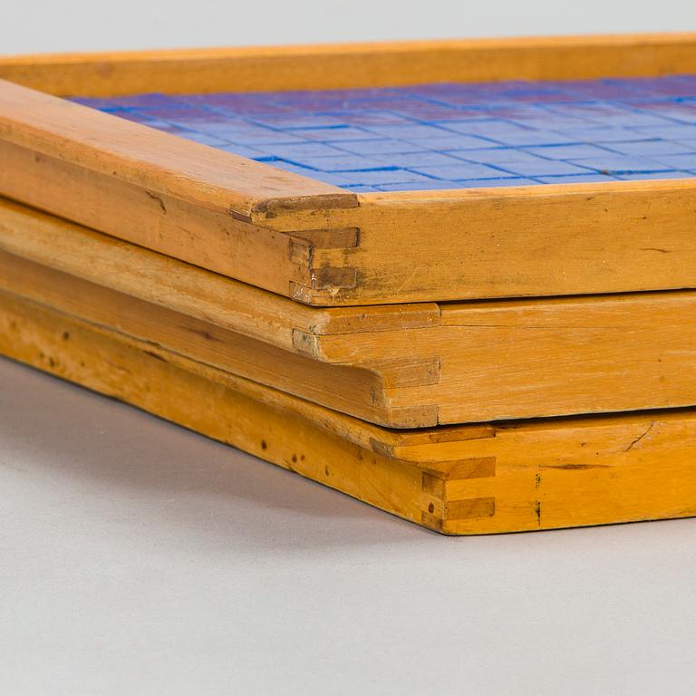 Aino Aalto, a set of three mid-20th-century wooden trays Ahlström Varkauden tehtaat for Artek, Finland.