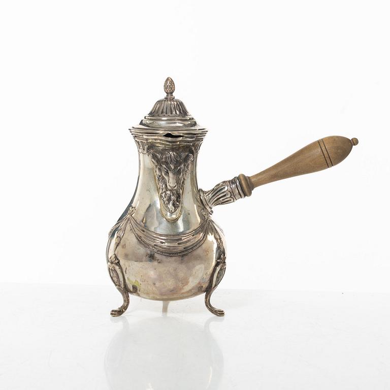 A French Louis XVI mocca-pot/milk jug, Paris, France, late 18th Century.