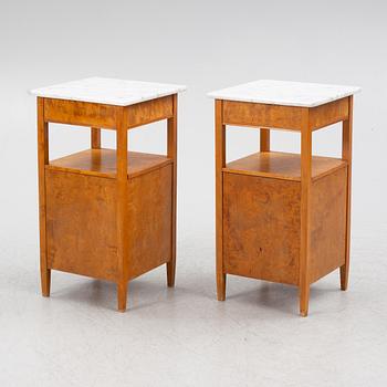 Bedside tables, a pair, early 20th century.
