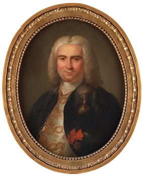 Louis Tocque In the manner of the artist, LOUIS TOCQUE, in the manner of, oil on canvas, oval.