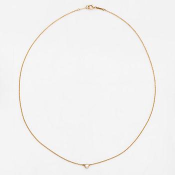 Tiffany & Co, Elsa Peretti, collier, "Diamonds by the Yard", 18K guld med en diamant ca 0.05 ct.