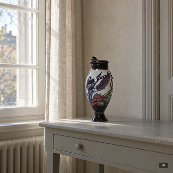Ulrica Hydman-Vallien, a unique graal glass vase, Kosta Boda.