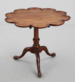 FÄLLBORD / WINE TABLE, pie crust, George III, England, 1700/1800-tal.