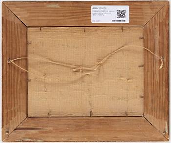 Unknown artist, oil on paper, unclear signature.