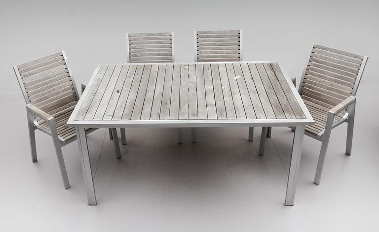 TRÄDGÅRDSMÖBEL, 5 delar, 1900-/2000-tal.